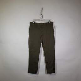 Mens Flat Front Mason Athletic Tapered Fit Chino Pants Size 33X30