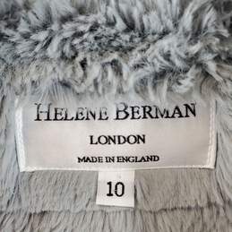 Helene Berman Women Grey Coat Sz 10 alternative image