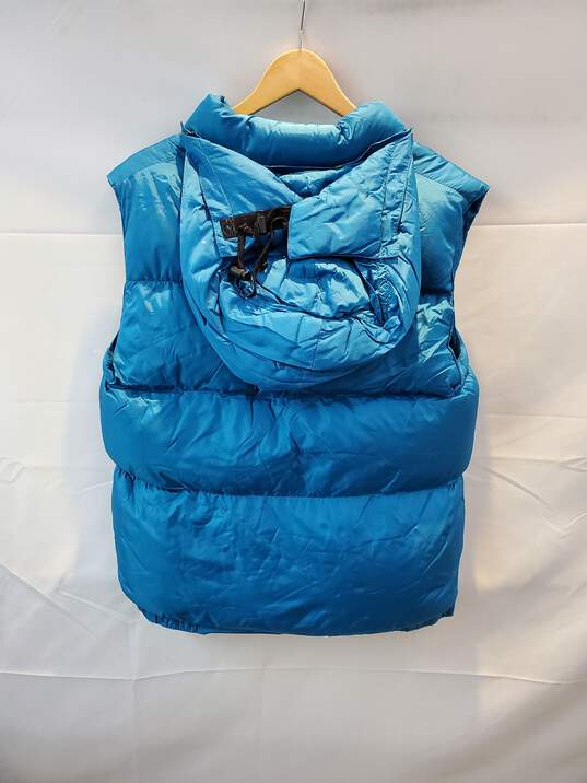 True Religion Fashion for the Senses Blue Full Zip/Button Puffer Vest Size M image number 2