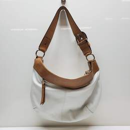 COACH Women's White Leather with Tan Trim Model C1059-F13764 Shoulder Bag alternative image