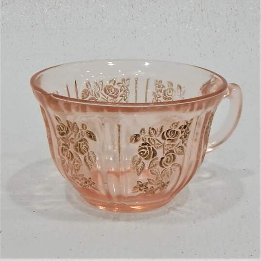 Vintage Pink Glassware Dinnerware Teacup Creamer Mixed Lot image number 6