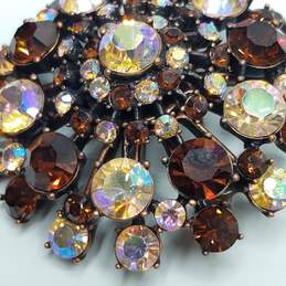 Joan Rivers Gold Tone Faceted Crystal Multi Color Dome Brooch 49.2g alternative image