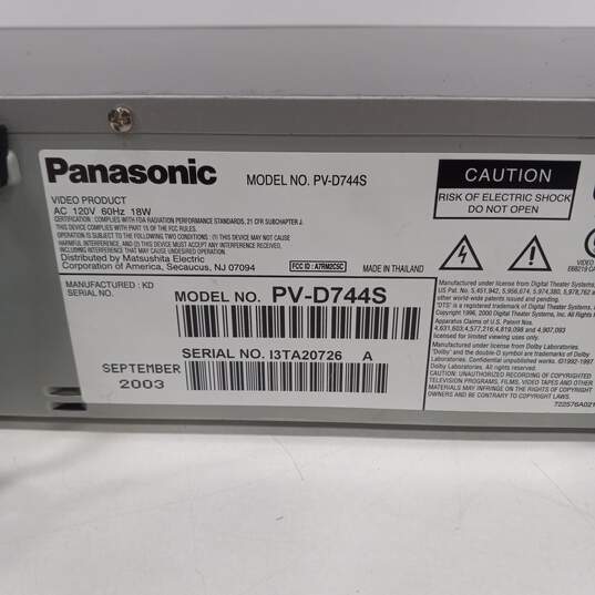 Panasonic DVD/VHS Player Model PV-D744S image number 6