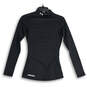 Mens Black Mock Neck Long Sleeve Pullover Activewear T-Shirt Size XS image number 1