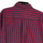 NWT Mens Red Blue Plaid Stretch Long Sleeve Button-Up Shirt Size XL image number 4