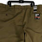 NWT Mens Brown Pleated Straight Leg Signature Khaki Pants Size 50x30 image number 2