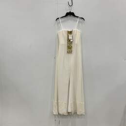NWT Womens Exene White Embellished Sleeveless Strapless Maxi Dress Size 0