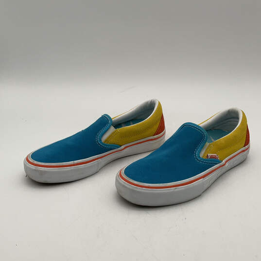 Mens The Simpsons 721356 Blue Yellow Suede Slip-On Sneaker Shoes Size 5.5 image number 5