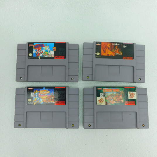8 Super Nintendo SNES Games Lot Mario World Donkey Kong Country & Others image number 2