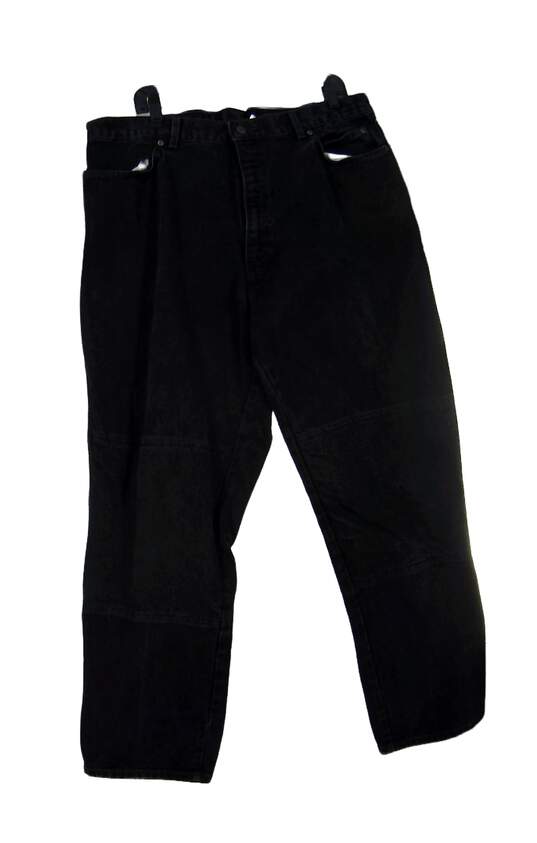 Draggin Men's Black Dark Wash Double Knee Denim Straight Leg Jeans Size 40X30 image number 1