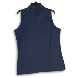 NWT Womens Navy Blue Dri Fit Collared Sleeveless Golf Polo Shirt Size XL alternative image