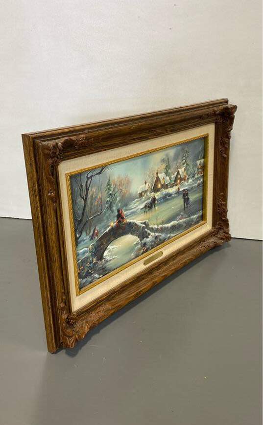 Winter Holiday Print by Marty Bell Signed. Matted & Framed image number 2