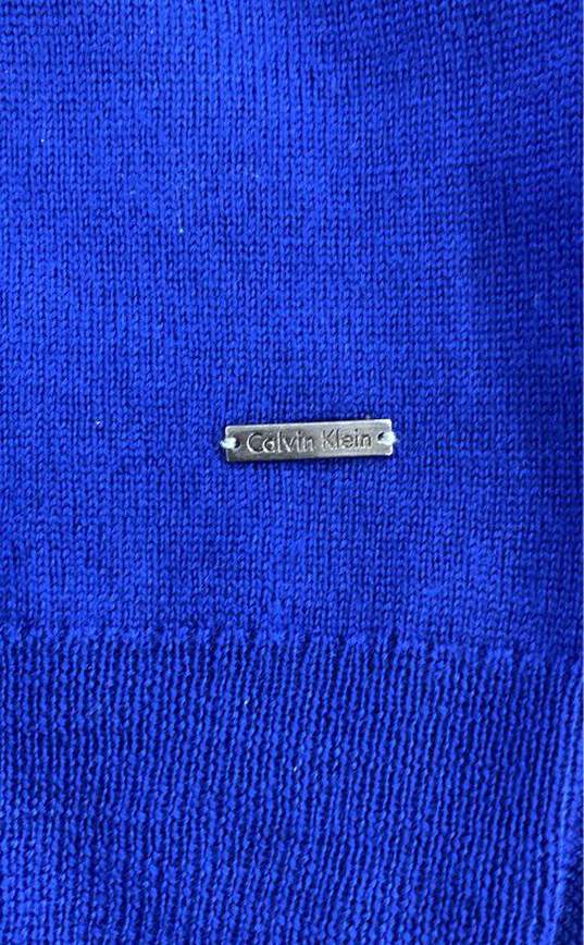 Calvin Klein Blue V Neck Sweater - Size Large image number 5