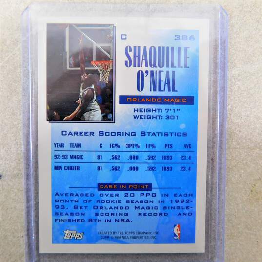 1993-94 Shaquille O'Neal Topps Gold Orlando Magic image number 2