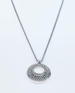 Brighton Designer Silver Tone Pendant Necklace 26.2g