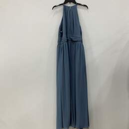 Levkoff Womens Blue Pleated Back Keyhole Sleeveless Maxi Dress Size 22 alternative image