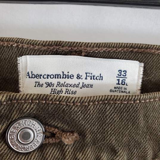 Abercrombie & Fitch Men Brown Long Jeans Sz 33 NWT image number 3