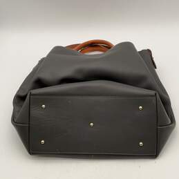 Dooney & Bourke Womens Gray Brown Crossbody Adjustable Strap Satchel Bag Purse alternative image