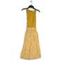Loft Womens Yellow Animal Print Boat Neck Back Zip Fit & Flare Dress Size 10 image number 1