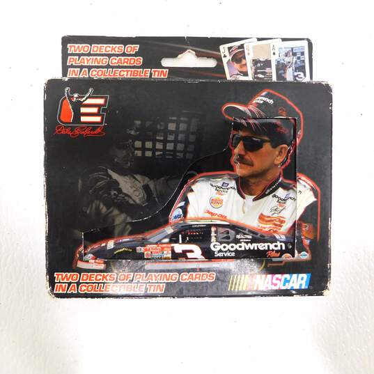 Lot of 2 NASCAR  Dale Earnhardt Playing Cards  2 Decks Collectible Tins image number 2