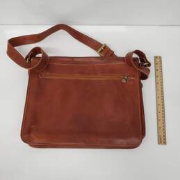 VTG Dark Brown Genuine Leather Messenger Crossbody Bag Unisex alternative image