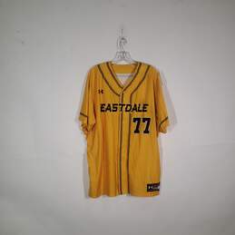 Mens Short Sleeve Junior League  Button Front Baseball Jersey Size XL
