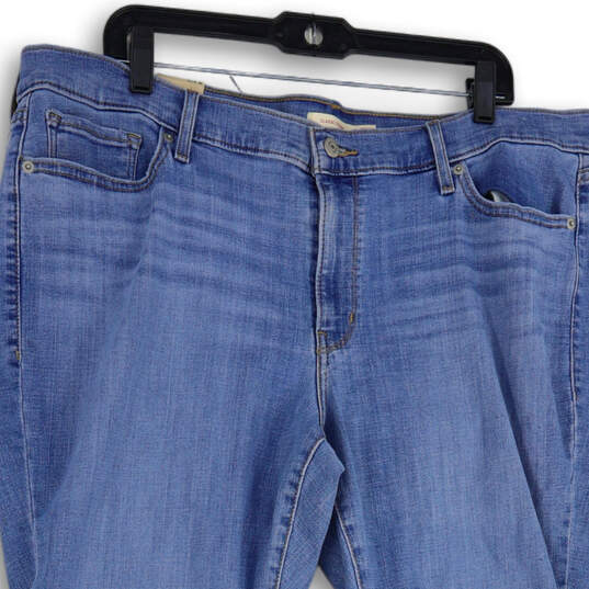 NWT Womens Blue Denim Medium Wash 5-Pocket Design Straight Leg Jeans Sz 20W image number 3