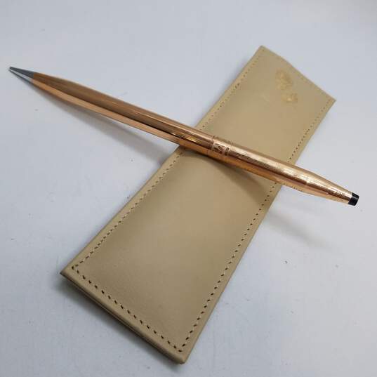 Cross Gold Filled Mechanical Pencil W/Pen Case 17.9g image number 1