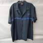 Harley Davidson Navy Blue Short Sleeve Button Up Polo Size XL image number 1