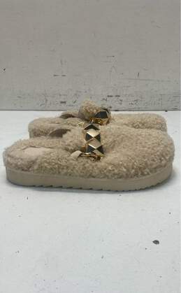 Ash Ghost Fur Mules Ivory Slippers 7.5