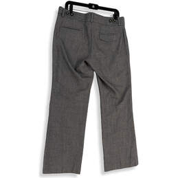 Womens Gray Flat Front Adjustable Waist Straight Leg Dress Pants Size 12 P alternative image