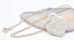 Tiffany & Co 925 Enamel Heart Pendant Necklace 6.8g alternative image