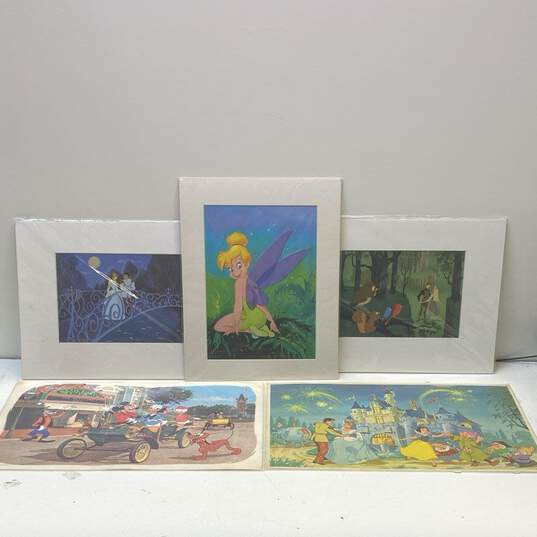 Lot of 5 Film Lithographs and Vintage Placemats Print by Disney Vintage Matted image number 1
