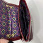 Womens Burgundy Crocodile Leather Inner Pockets Chain Strap Shoulder Bag image number 5