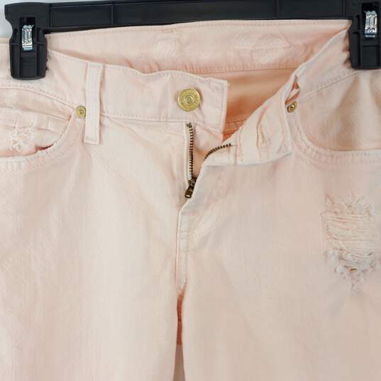 7 For All Mankind Women Pink Jeans Sz 25 image number 4