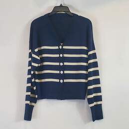 Goelia Women Blue Cardigan Sweater Sz 10 NWT