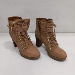 Women's G By Guess Grazzy 2 Tan Ankle Boots Size 9M