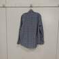 Mens Purple Blue Check Cotton Collared Long Sleeve Button Up Shirt Size XL image number 2