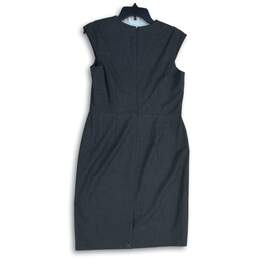 NWT Ann Taylor Womens Gray Sleeveless V-Neck Back Zip Sheath Dress Size 8P alternative image