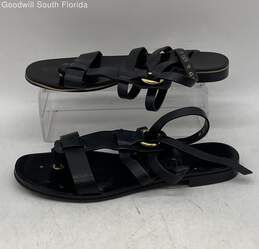 Authentic Salvatore Ferragamo Womens Black Low Gladiator Sandals Size 6.5