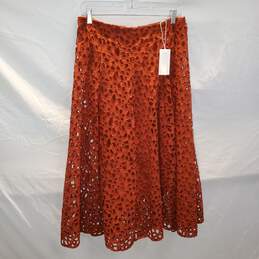 Vince A-Line Lace Embroidered Skirt NWT Size 8