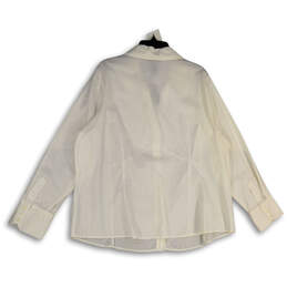 NWT Womens White Spread Collar Long Sleeve Button-Up Shirt Size 22/24 alternative image