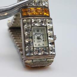 Persona Vintage Assorted Gemstone 18mm Case Stainless Steel Statement Wuartz Watch