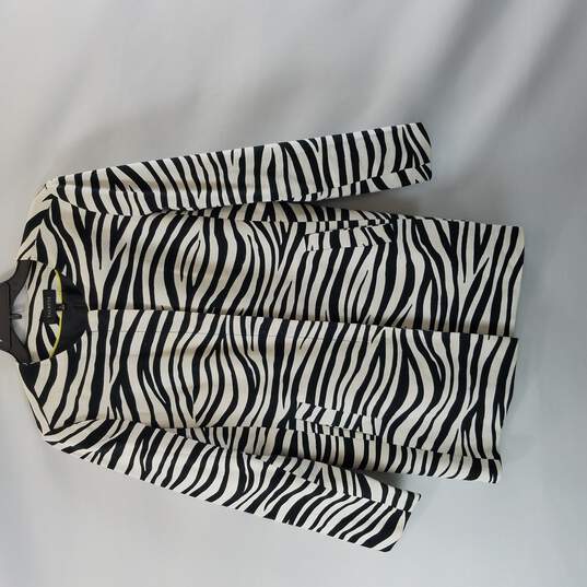 Talbots Women Zebra Print Jacket 12 image number 1