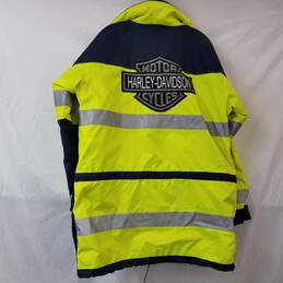 Blaklader Workwear Safety Yellow Jacket Harley Davidson Patch Size Large alternative image