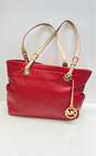Michael Kors Pebble Leather Bedford Tote Red image number 1