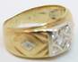Vintage 14K Yellow Gold 0.17 CTTW Diamond Wide Band Ring 4.3g image number 7