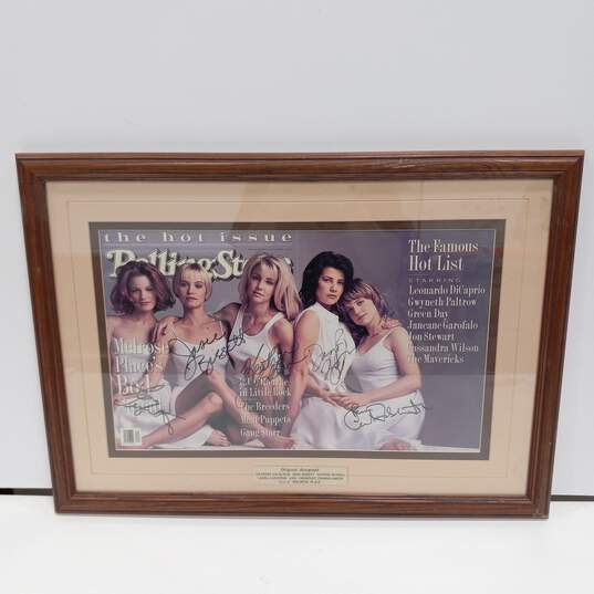 Framed & Autographed Melrose Place Cast Rolling Stone Cover image number 1