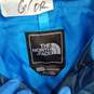 The North Face metallic blue cropped puffer jacket women's XS image number 3