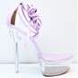 Chase + Chloe Serenity 2 Lace Up Stiletto Heels Purple 7.5 image number 2